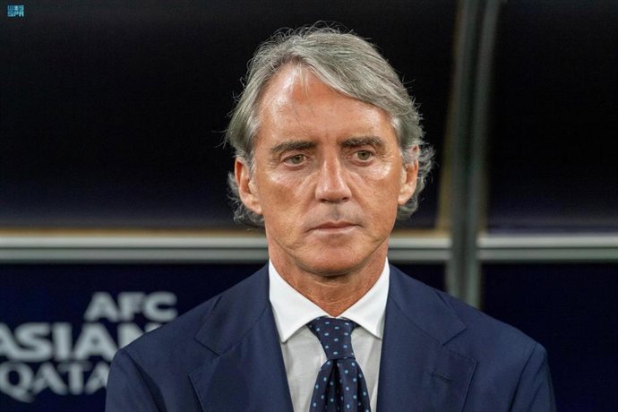 Archivo - El entrenador italiano Roberto Mancini, al frente de la selección de Arabia Saudí.