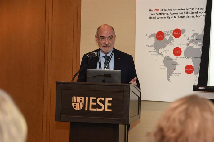 El conseller de Unión Europea y Acción Exterior, Jaume Duch, en un acto durante su viaje oficial a Nueva York (Estados Unidos)