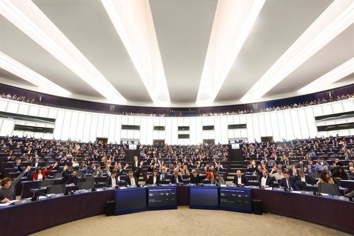 Archivo - Arxiu - Sessió de votació del ple del Parlament Europeu a Estrasburg