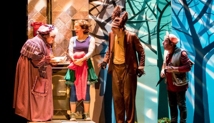 Imagen de la puesta en escena del musical 'Caperucita, lo que nunca se contó', que acogerá este domingo el Auditorio de León.