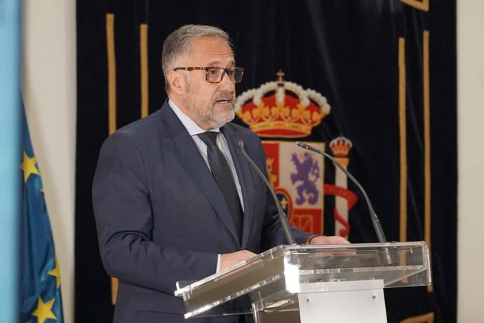 Pollán, durante la inuaguración en la jornada de esta mañana.