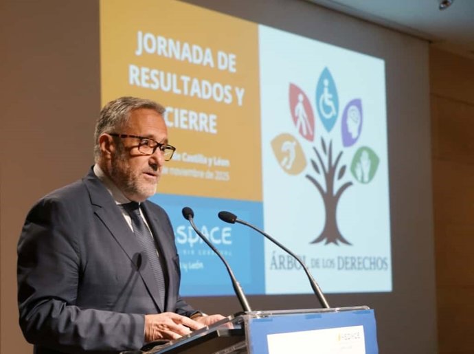 Carlos Pollán, durante su intervención en las jornadas de Aspace.