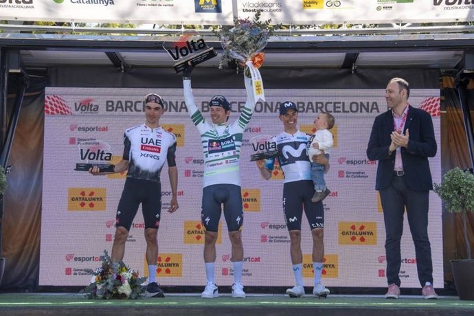 Podio de la Volta a Catalunya 2025