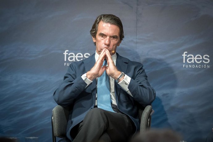 Archivo - El expresidente del Gobierno y presidente de FAES, José María Aznar, inaugura el Campus FAES 2025: Europa y el futuro del vínculo atlántico, en el Espacio Bertelsmann, a 17 de septiembre de 2025, en Madrid (España). Con el foco mediático en Gaza