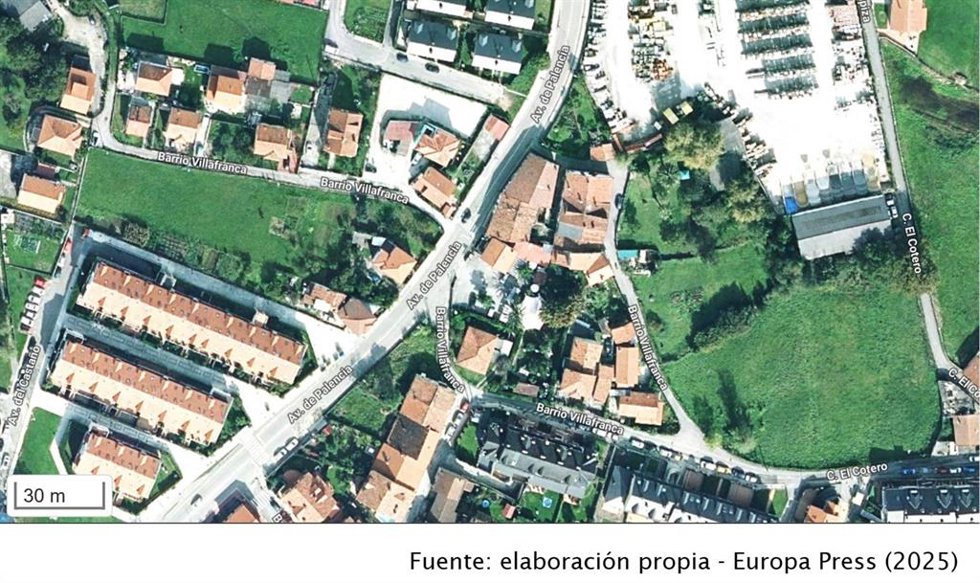 Zona de Torrelavega donde se encuentra el bar donde se produjo el atraco