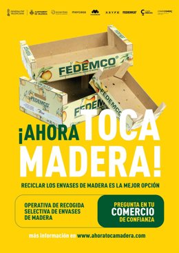 Fedemco y Ecoembes lanzan la campaña 'Ahora Toca Madera' para impulsar recogida de envases de madera y economía circular