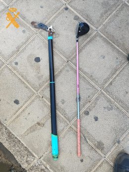 Palos de golf incautados por Guardia Civil en Caleta de Fuste (Fuerteventura)