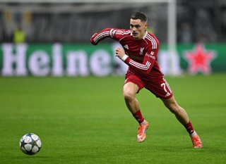 FILED - 22 October 2025, Hesse, Frankfurt_Main: Liverpool's Florian Wirtz in action during the UEFA Champions League soccer match between Eintracht Frankfurt and Liverpool FC at the Deutsche Bank Park. Bayer Leverkusen would have been ready to push their 