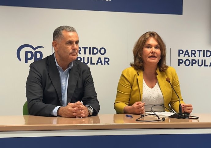 La portavoz del PP en el Ayuntamiento de Las Palmas de Gran Canaria, Jimena Delgado, en rueda de prensa