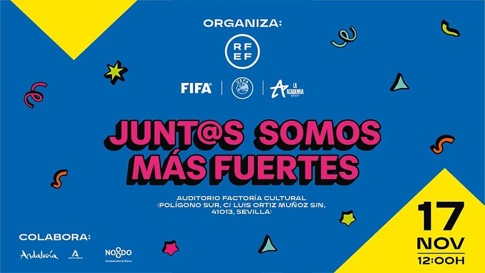 Cartel promocional de la RFEF para la campaña de sensibilización contra el acoso escolar.