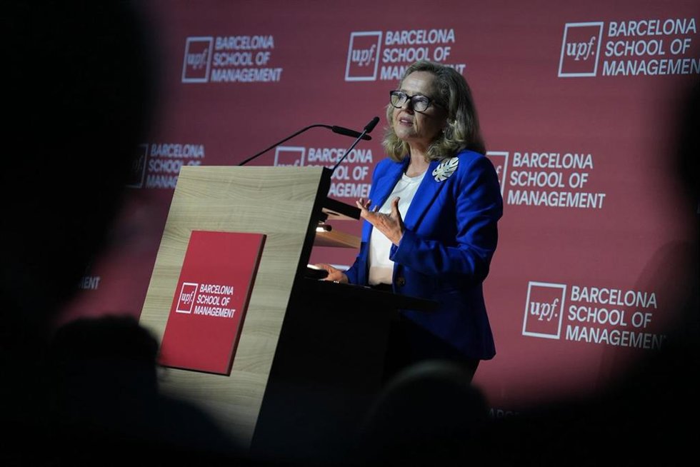 La presidenta del Banco Europeo de Inversiones (BEI), Nadia Calviño.
