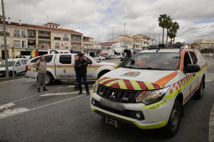 Archivo - Dispositivo de Protección Civil. A 18 de marzo de 2025, en Málaga (Andalucía, España).