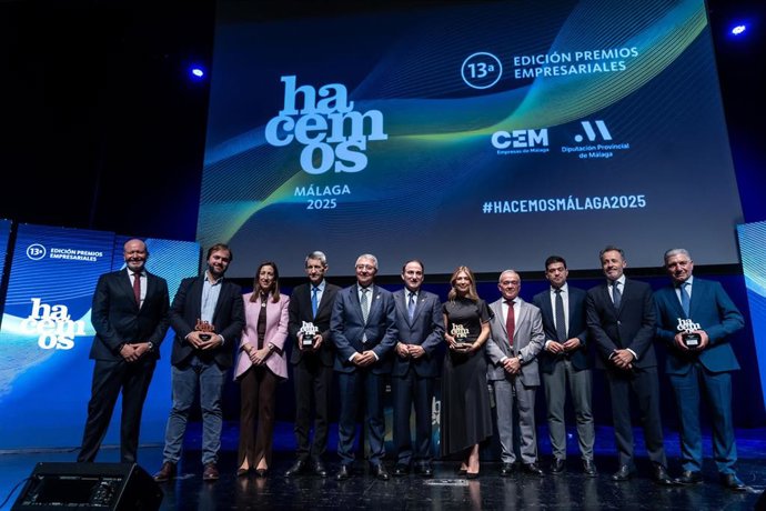 La Diputación de Málaga y la Confederación de Empresarios han celebrado la XIII edición de los Premios Empresariales Hacemos Málaga que han sido para Fundación Unicaja, Soho Boutique Hotels, Grupo ORP y Primor.