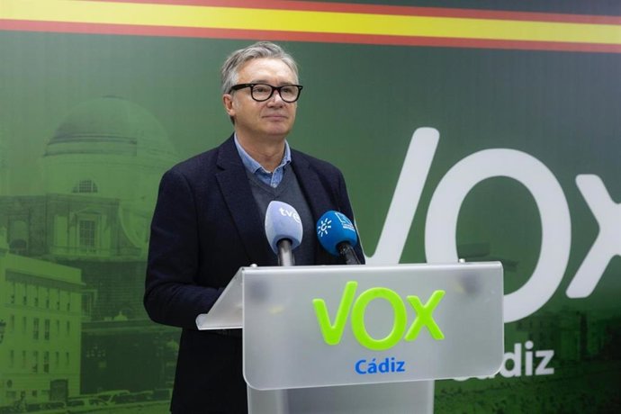 Manuel Gavira en rueda de prensa en Cádiz.