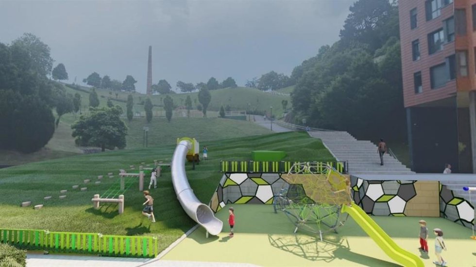 Proyecto de ampliación y mejora de la zona de juegos infantiles de la Plaza del Gas en Bilbao