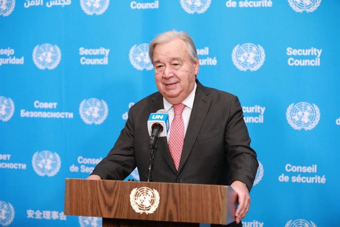 Archivo - El secretario general de la ONU, António Guterres