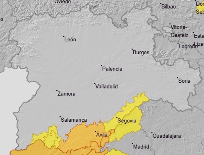 Avisos por fenómenos adversos este sábado en Castilla y León.