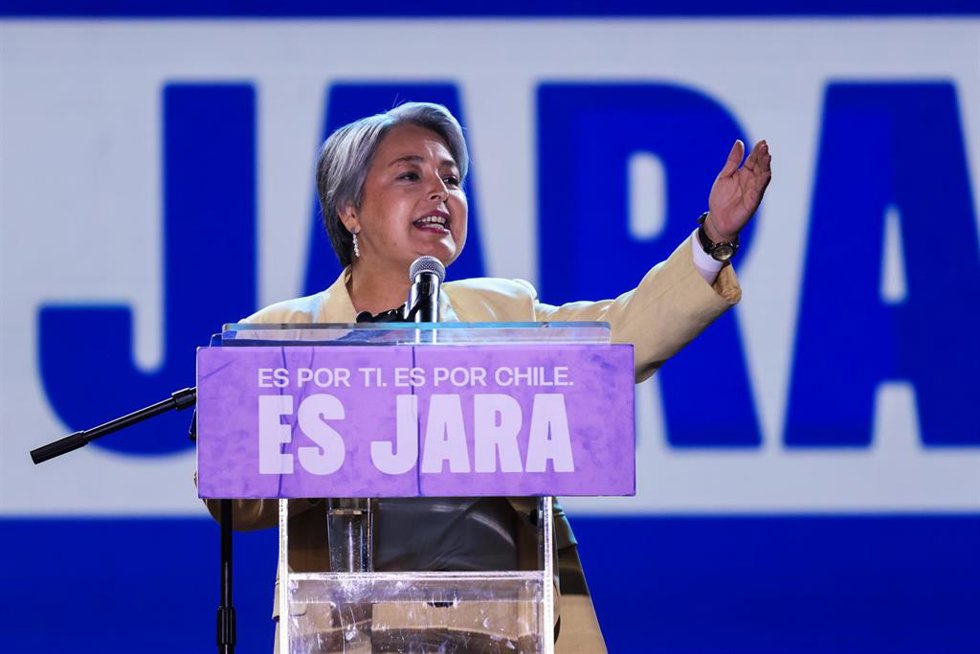 La candidata presidencial Jeannette Jara, del Partido Comunista de Chile.