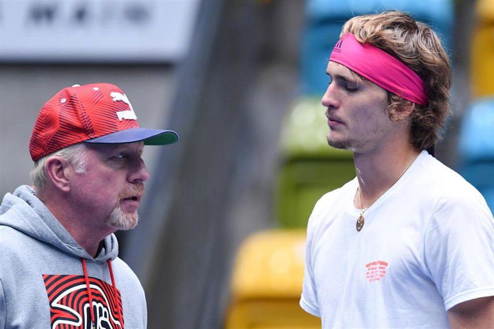 Archivo - Boris Becker y Alexander Zverev.