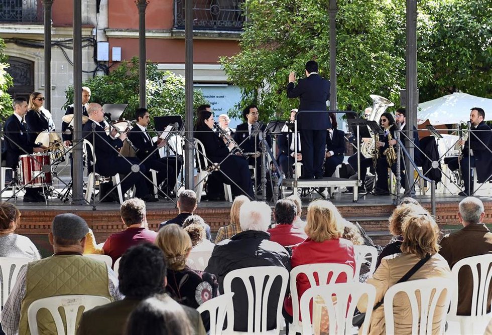 Archivo - La Banda Municipal de Música de Jerez durante una actuación en una imagen de archivo.