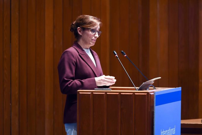 La ministra de Sanidad, Mónica García, inaugura la 16TH European Healthcare Fraud & Corruption Network Conference en el Ministerio de Sanidad, a 13 de noviembre de 2025, en Madrid (España). La conferencia, organizada por el Ministerio de Sanidad, ha reuni