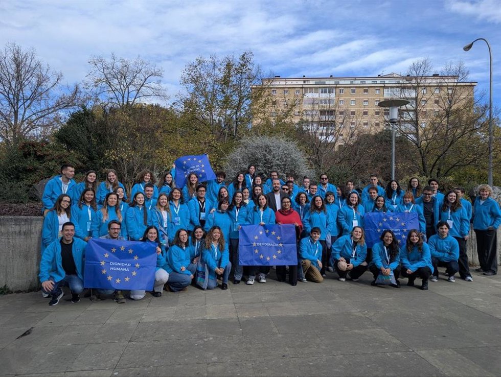 Evento Anual de Voluntariado del Cuerpo Europeo de Solidaridad (CES), celebrado este sábado en Pamplona.
