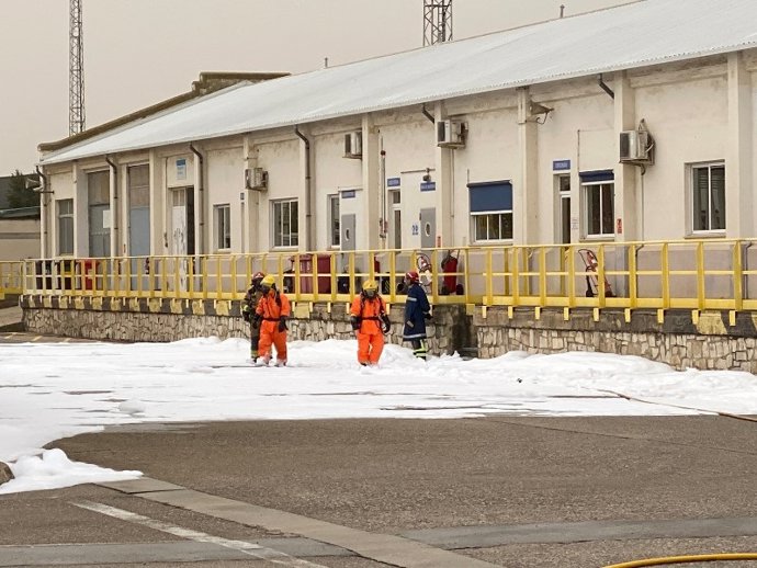 Simulacro en una empresa de Lleida