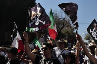 Protesta en México organizada por la denominada 'Generación Z'.