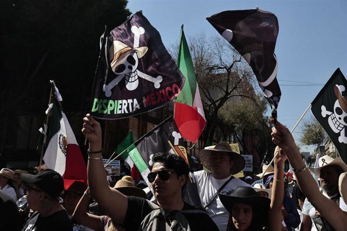 Protesta en México organizada por la denominada 'Generación Z'.