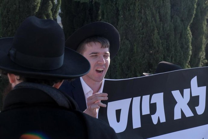Archivo - Ultraortodoxos protestan contra la ley de reclutamiento en Israel