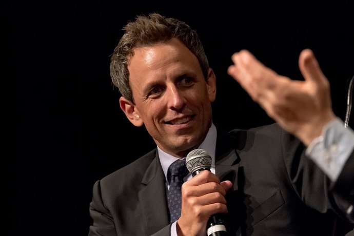 Archivo - August 1, 2017 - New York, NY, United States - Seth Meyers is seen at Cooper Union.  U.S. Senator for Minnesota Al Franken participated in a conversation with comedian and late-night host Seth Meyers in the Great Hall at Cooper Union. At the eve