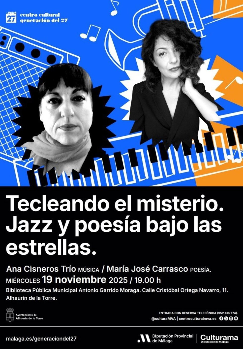 Uno de los carteles de la semana cultural de la Diputación de Málagacon semana con ciencia, poesía, música, danza y exposiciones