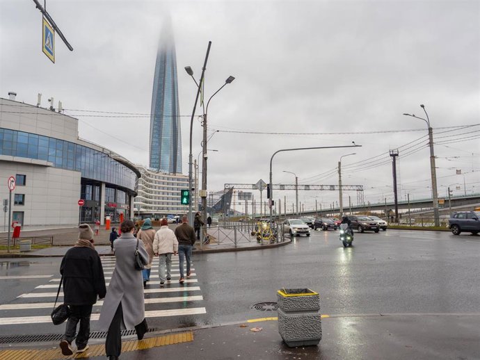 Imagen de archivo del centro Lajta, sede de Gazprom 