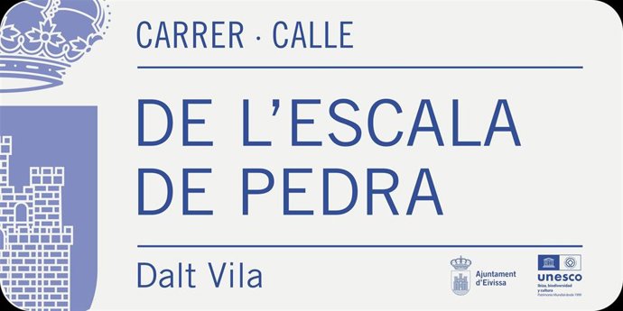 Modelo de los rótulos que se instalarán en las calles de Ibiza.