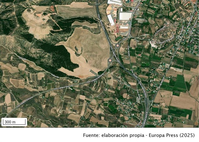 Mapa con la zona donde se ha producido el accidente