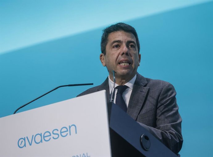 Archivo - Arxiu - El president en funcions de la Generalitat, Carlos Mazón, en imatge d'arxiu