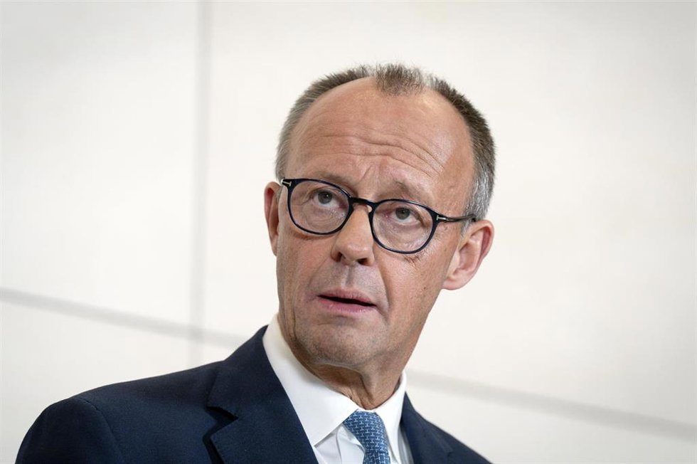 El canciller de Alemania, Friedrich Merz, durante una rueda de prensa (archivo)