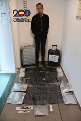 Un detingut amb 14,47 quilos de cocaïna al seu equipatge