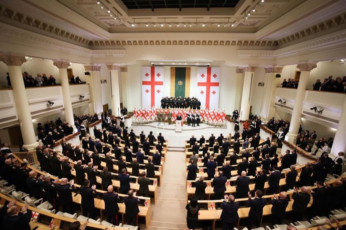 Archivo - Imagen de archivo del Parlamento de Georgia.