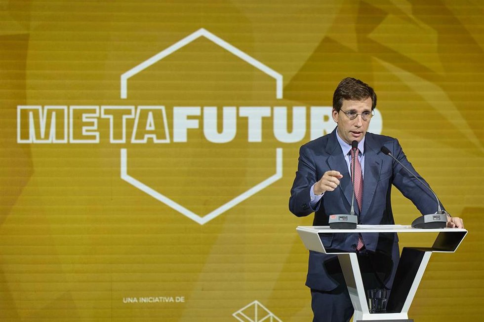 El alcalde de Madrid, José Luis Martínez-Almeida, interviene durante el foro Metafuturo 2025 