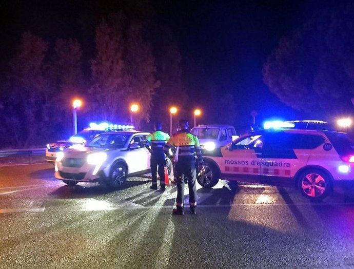 Control de tráfico de los Mossos d'Esquadra