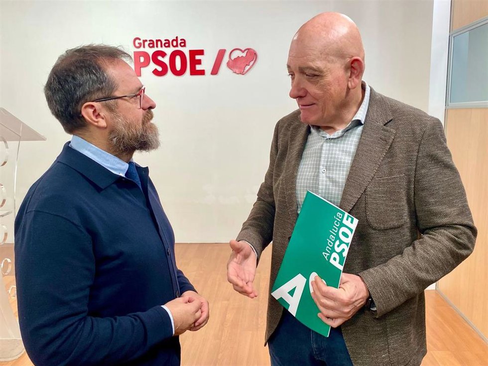 Los socialistas Gerardo Sánchez y Juanjo Ibáñez.
