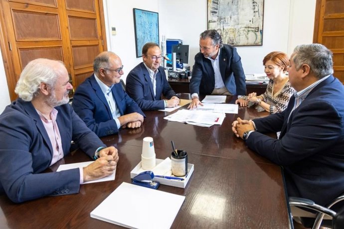 El conseller de Territorio, Movilidad e Infraestructuras del Consell de Mallorca, Fernando Rubio, en una reunión.