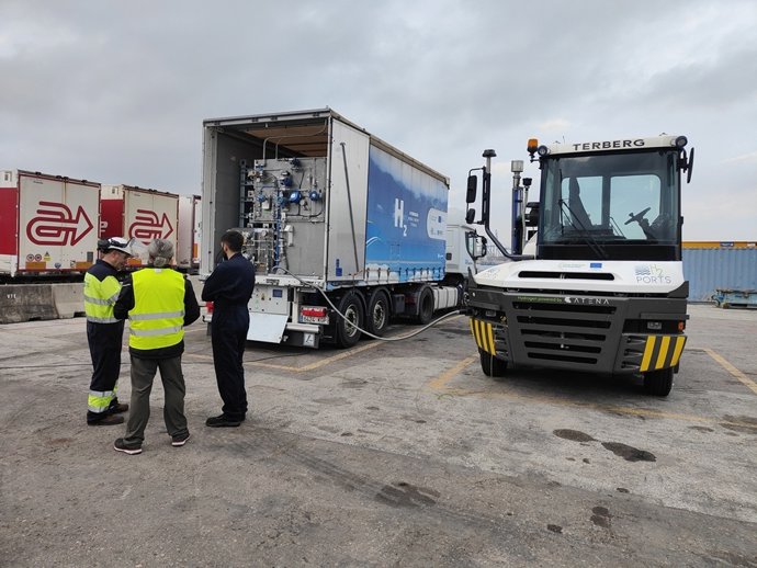 Repostaje del Tractor de Terminal d'hidrogen