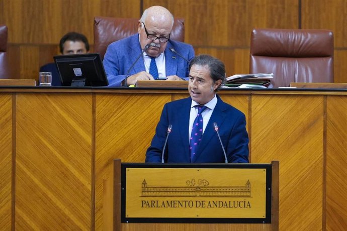 Archivo - El parlamentario de Vox por Jaén, Benito Morillo, en un pleno del Parlamento andaluz.