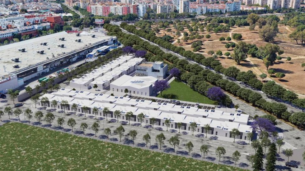 Núcleo de alojamientos protegidos en alquiler en Pino Montano ofertados por Emvisesa.