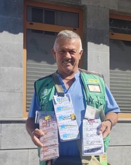 Vendedor de la ONCE en San Bartolomé de Tirajana (Gran Canaria) Ramón Martín Reina