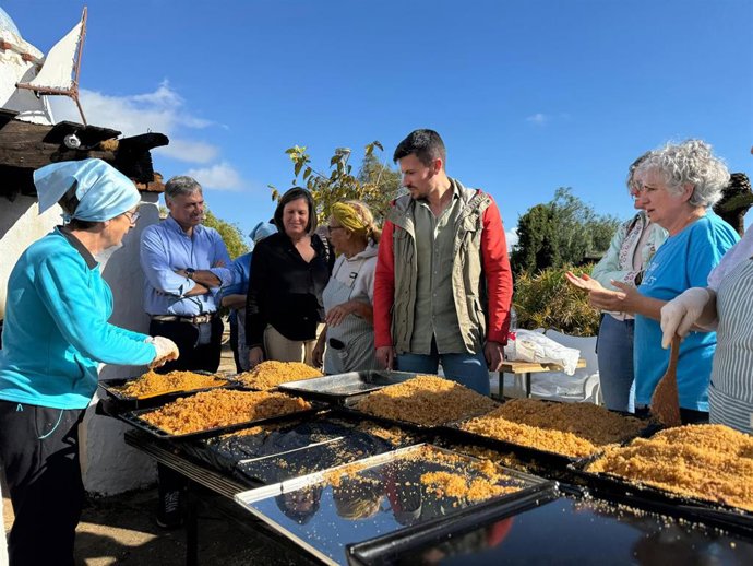 Jornada de migas y pruletas del Belén Viviente de Corrales (Huelva).