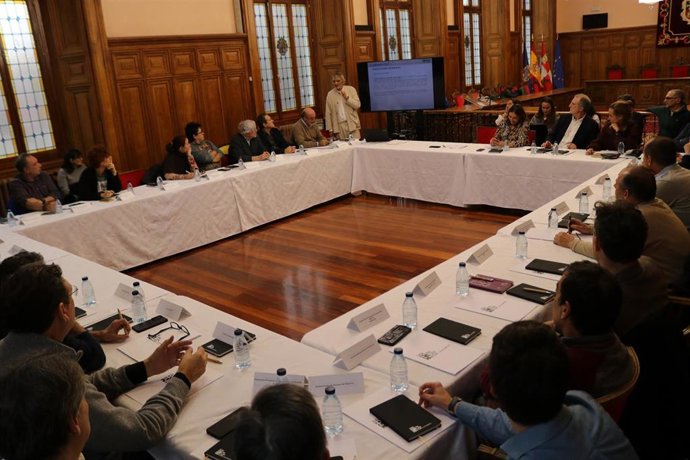 Un momento de la reunión.