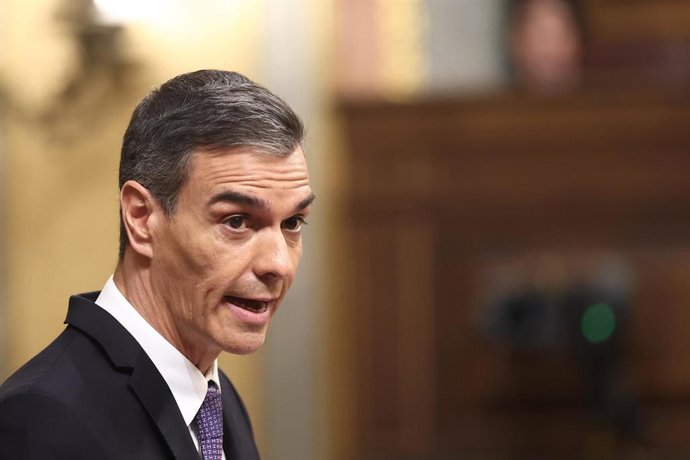 El presidente del Gobierno, Pedro Sánchez, durante una sesión de control al Gobierno, en el Congreso de los Diputados, a 12 de noviembre de 2025, en Madrid (España).